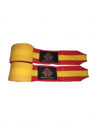 Boxing Hand Wraps 65% polyester 35% cotton high quality three color with 2” Velcro closer.